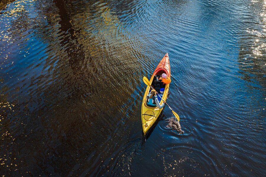 A women kayaking